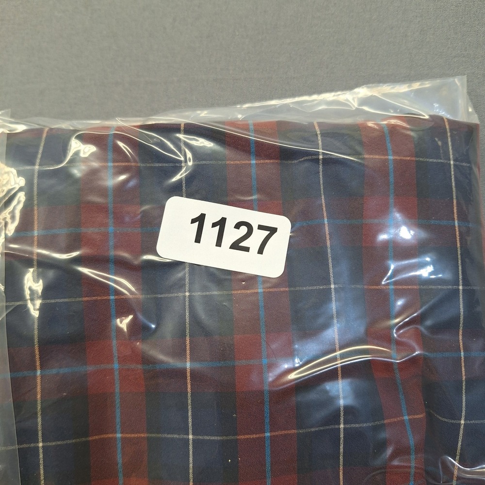 Mizzen+Main Leeward Dress Shirt Mens Small Trim Fit Red Navy Plaid - Picture 8 of 8